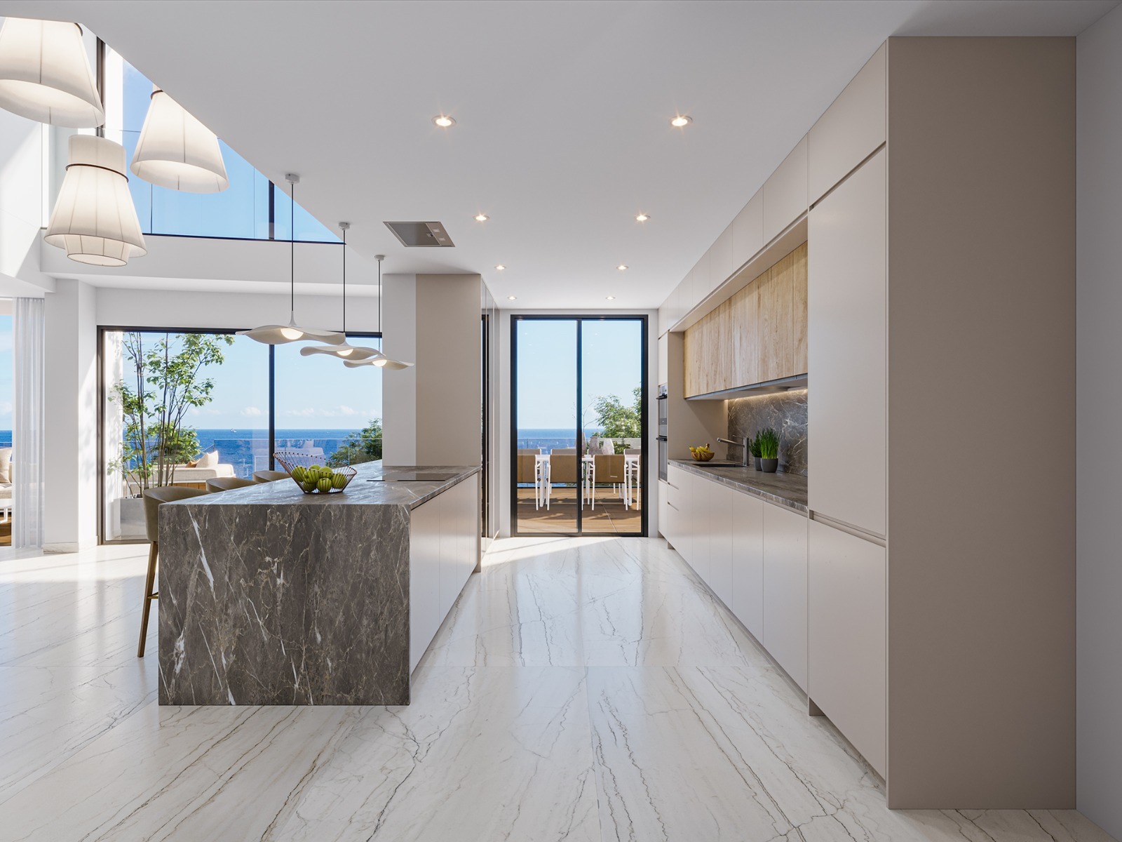 Cuisine contemporaine du projet Mitramar